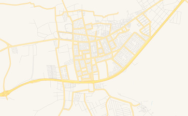 Printable street map of Muzahmiyya, Saudi Arabia
