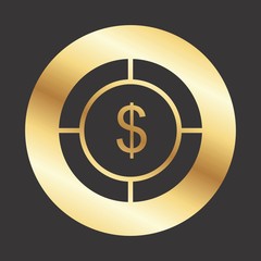 Dollar Target Icon For Your Design,websites and projects.