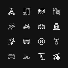 Editable 16 track icons for web and mobile