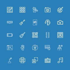 Editable 25 studio icons for web and mobile