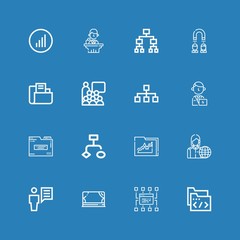 Editable 16 organization icons for web and mobile