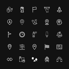Editable 25 pointer icons for web and mobile