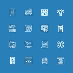 Editable 16 optimization icons for web and mobile