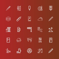 Editable 25 temperature icons for web and mobile