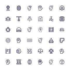 Editable 36 intelligence icons for web and mobile