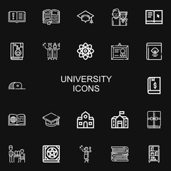 Editable 22 university icons for web and mobile