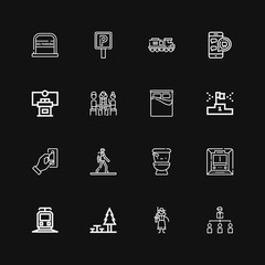 Editable 16 public icons for web and mobile