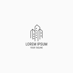 Building Logo Icon Design Template. Apartment, Construction, Modern Vector Illustration