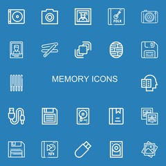 Editable 22 memory icons for web and mobile