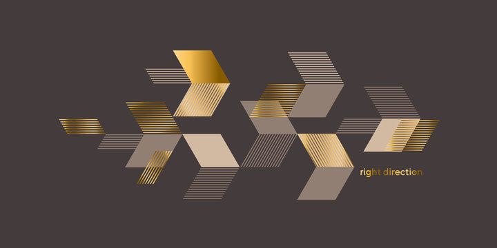 Dynamic luxury gold and beige abstract composition