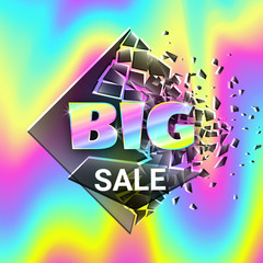 Rainbow big sale with rhombus explosion