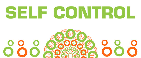 Self Control Orange Green Circular Rings Bottom 
