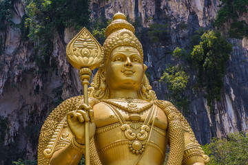 A typical view at the Batu caves in Malaysia