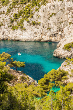 A view of Calanques in Marseille France