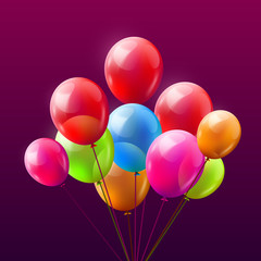 Balloon brunch background. Greeting, happy birthday concept.
