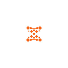 Abstract Hourglass vector icon. Time and Clock Company unusual logo template. Vector orange emblem on white background.