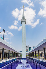 Obraz premium A view of the National Mosque in Kuala Lumpur in Malaysia