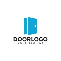 Simple Door Logo Design Template