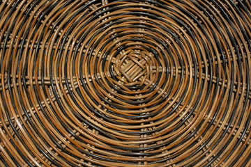 Background concept. Circular two-color weave wood.
