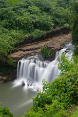 Naklejka premium Famous Napne Shrpe Waterfall near Vaibhavwadi,Sindhudurga,Maharashtra,India