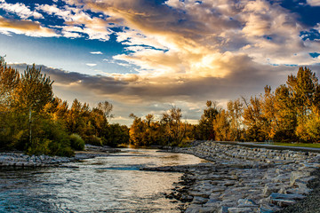 Boise River at Sunset