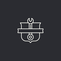 Auto mechanic service. Mechanic service logo set. Repair service auto mechanic logos. Car vintage vector logo set. Vector illustration.