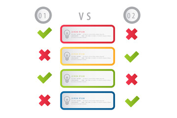 Fototapeta premium comparison infographic flow chart design . business infographic concept for presentations, banner, workflow layout, comparison diagram, flow chart and how it work