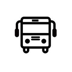 Bus icon vector, solid logo illustration, pictogram isolated on white
