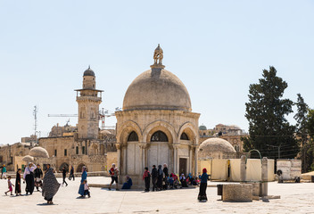 Fototapeta premium The Hebron Dome near the Dome of the Rock building on the Temple Mount in the Old City in Jerusalem, Israel