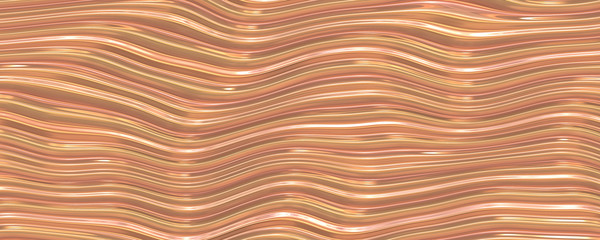 Wavy liquid rose gold background