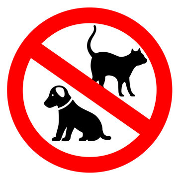 No pets vector sign