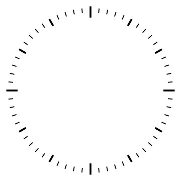 Blank clock dial face vector illustration
