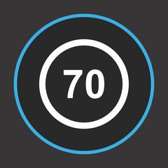 Speed Limit 70 Icon For Your Design,websites and projects.