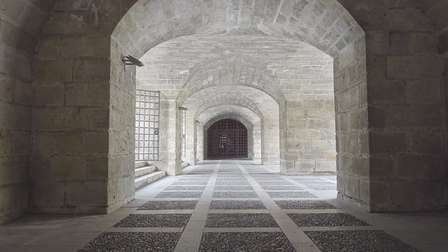 Hallway in Royal Palace of La Almudaina, Palma de Mallorca, Spain