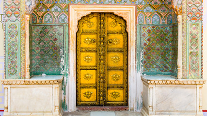 Peacock Gate, Jaipur city palace in Jaipur city, Rajasthan, India
