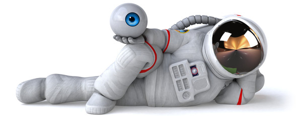 Fun astronaut - 3D Illustration