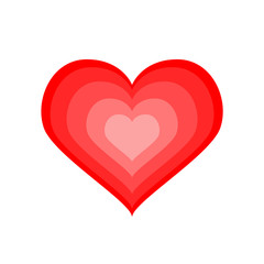 red heart  vector illustration isolated