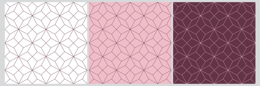 Seamless pattern abstract star christmas background with elegant vector lines