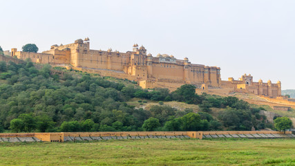 Fototapeta na wymiar Amer Fort, Amber Palace near Jaipur in Rajasthan, India 