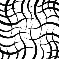The texture of the black hair that intersects into an abstract pattern.