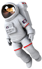 Fun astronaut - 3D Illustration © Julien Tromeur