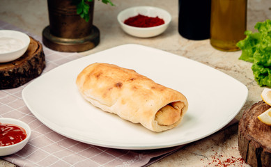 fresh fried crepe on the table