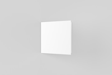 Square Bifold Business Card White Blank Mockup