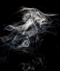 Smoke on black background