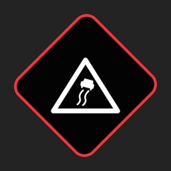 Slippery Road Sign Icon For Your Design,websites and projects.Slippery Road Sign Icon For Your Design,websites and projects.