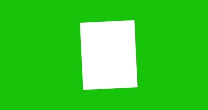 tick check mark symbol on checklist paper on green screen background