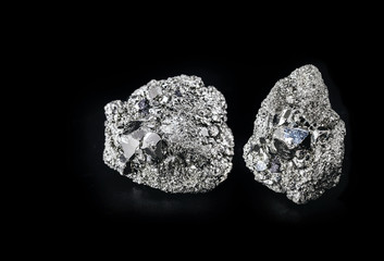 Pyrite or pyrite, also iron pyrite or iron pyrite is an iron disulfide, FeS₂. It has isometric crystals that usually appear as cubes,