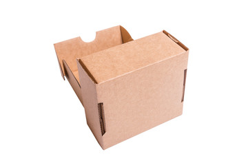 Brown craft cardboard box, isolates