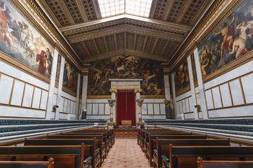 The auditorium or small chapel in the Academy of Athens, Ancient Greek style architecture in Athens, Greece