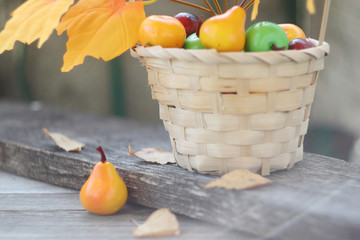 Bright colorful autumn mood. Autumn motives.